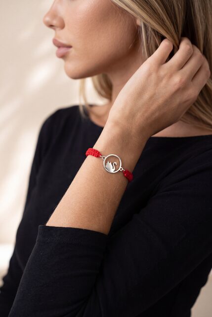 Bracelet swan - cord