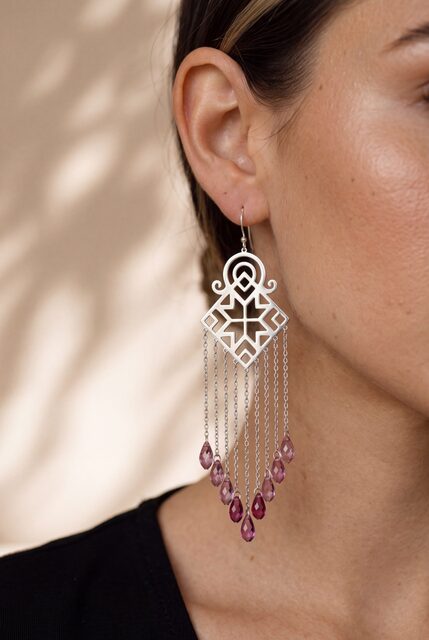 Náušnice gatra vodopád – dlhý + swarovski