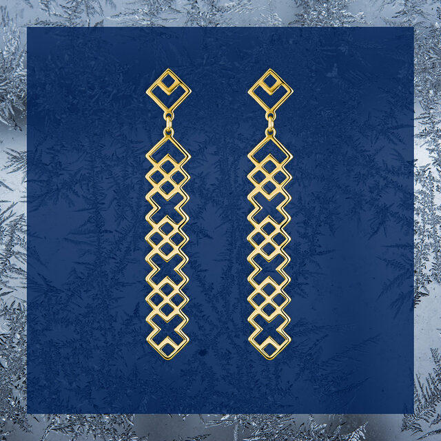 Earrings Novohrad – strip – long