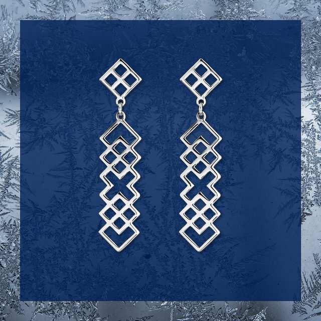 Náušnice Novohrad ornament 7 pás - n