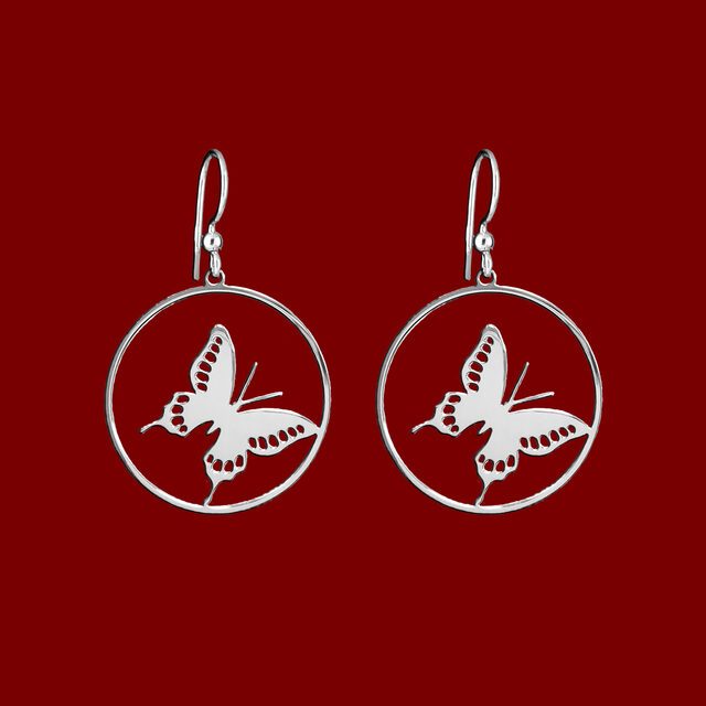 Náušnice motýľ vidlochovost – 3cm