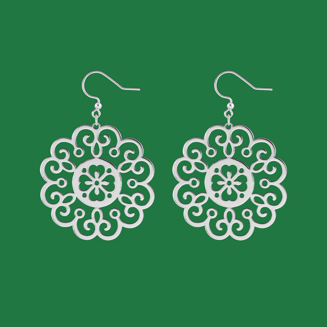 Náušnice čipka 2 – nezábudka