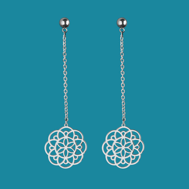 Earrings Flower of life 2 on chain