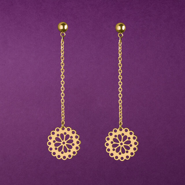Earrings FOLK marguerite 1 on chains