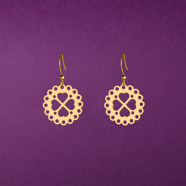 Earrings FOLK quatrefoil 1