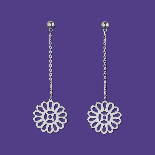 Earrings cifer marguerite on chain