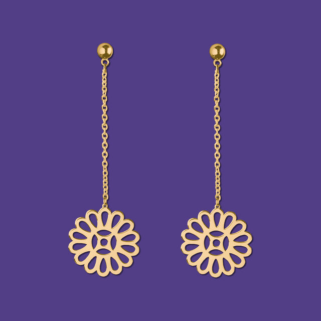 Earrings cifer marguerite on chain