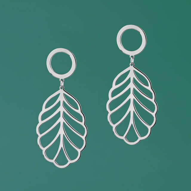 Earrings alder leaf