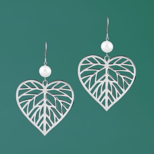 Earrings linden leaf