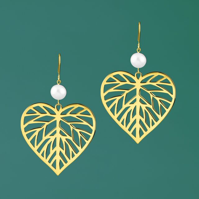 Earrings linden leaf