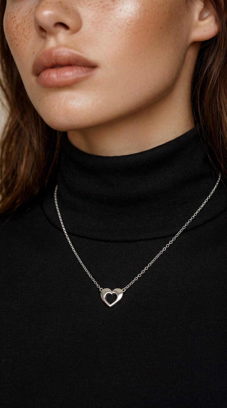 Necklace small heart ornamentalistics