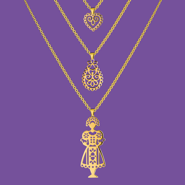 Three-row necklace Marína