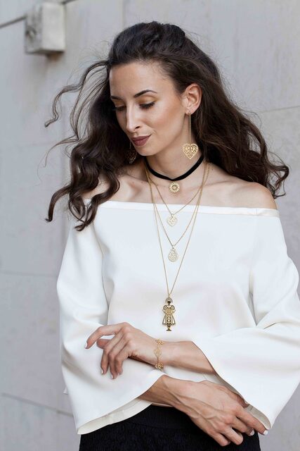 Three-row necklace Marína