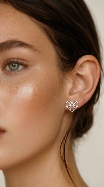 Studs little hearts