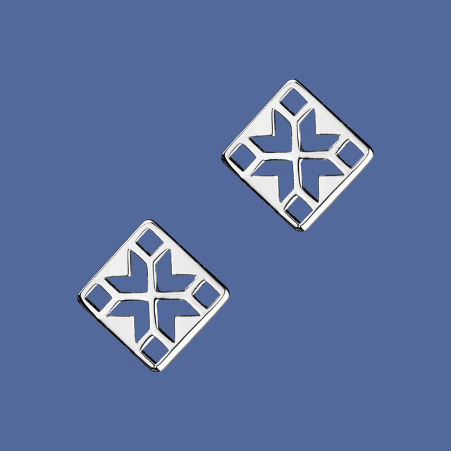Napichovacie náušnice geometria – štvorec 1