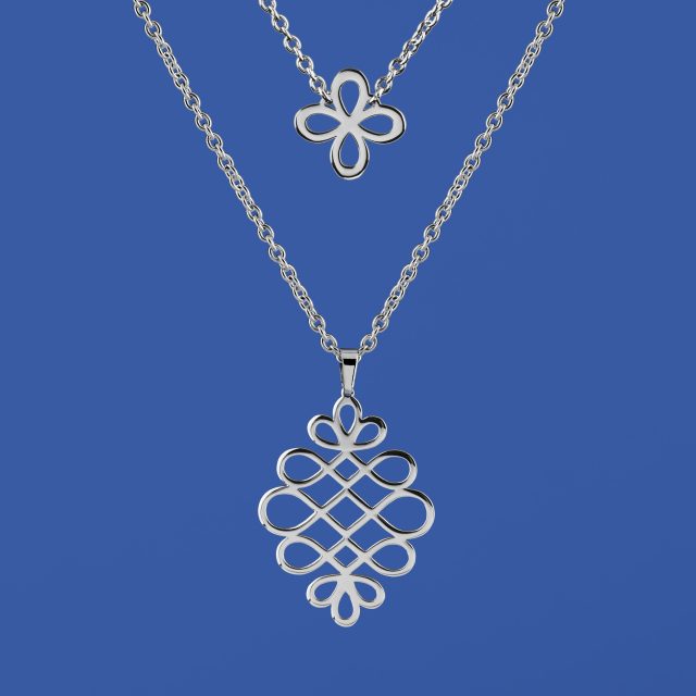 Two-row necklace infinity