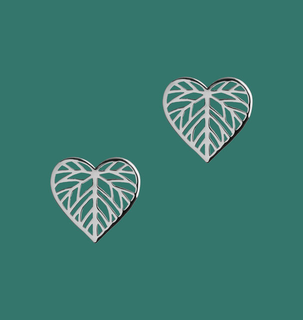 Studs small linden leaf