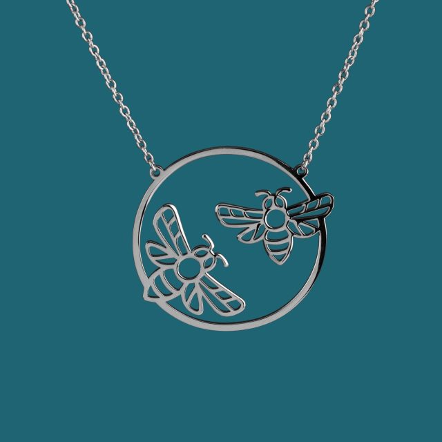Necklace bee - circle
