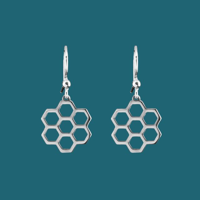 Earrings honeycomb 1
