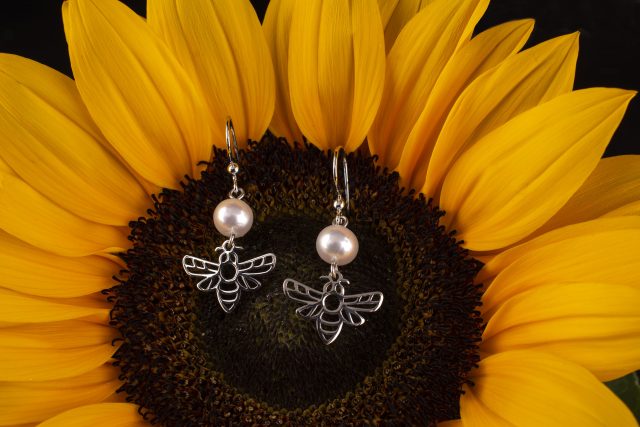 Earrings bee 4 + pearl