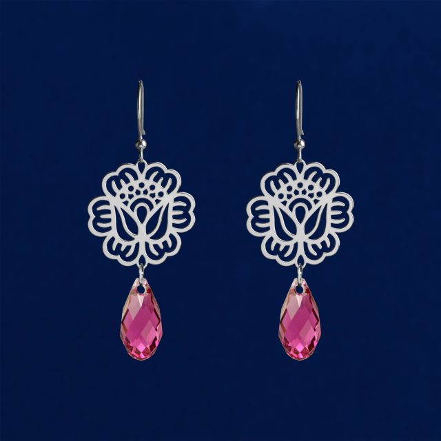 Earrings poppy 1 - Swarovski