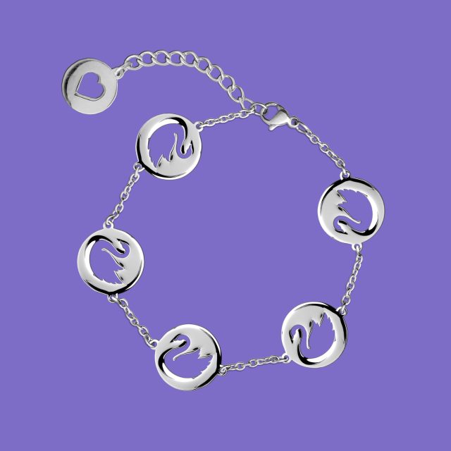 Bracelet swans - circle 2