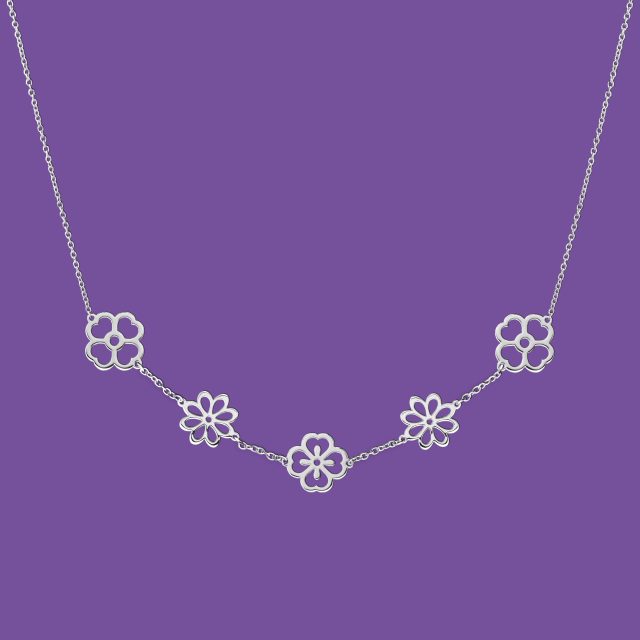 Necklace flower combination