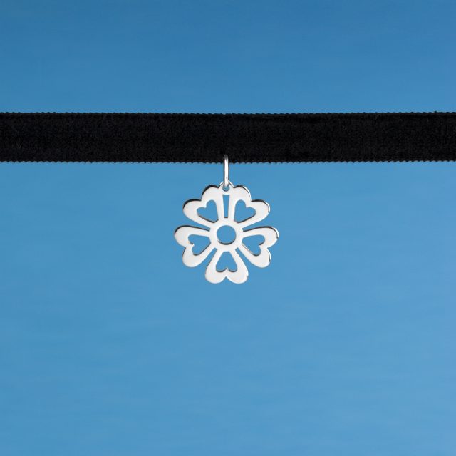 Necklace choker vajnory flower