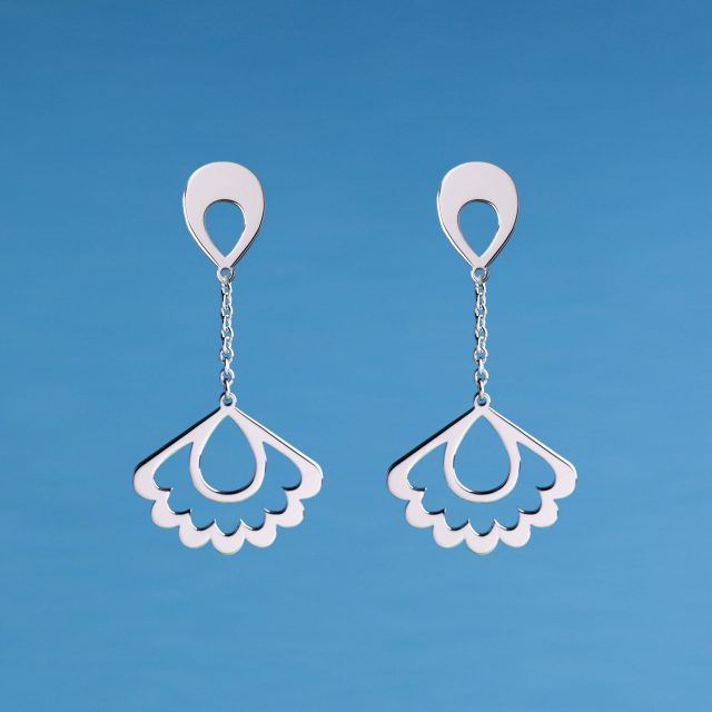 Earrings vajnory fan on chains short