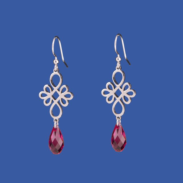 Earrings infinity - 1 swarovski