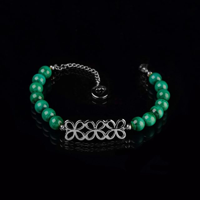 Bracelet infinity 2 - malachit