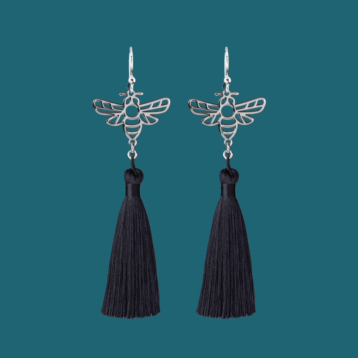Earrings bee - tassels