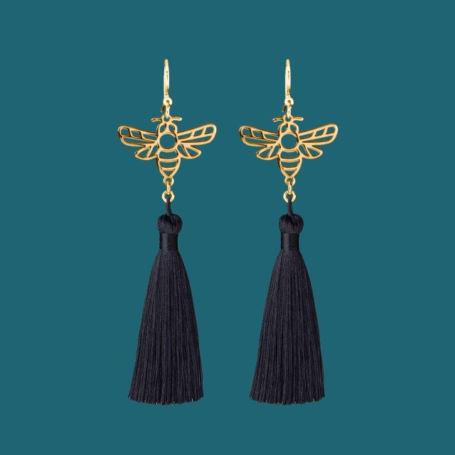 Earrings bee - tassels
