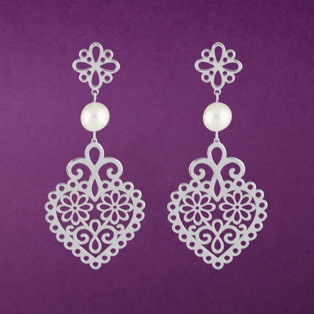 Earrings heart marguerites 2