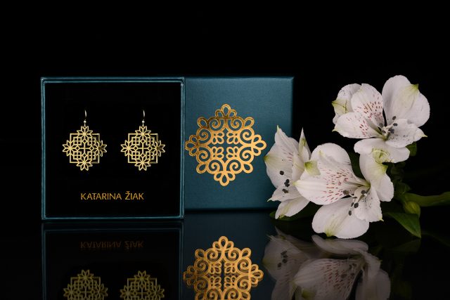 Earrings Novohrad - square 5