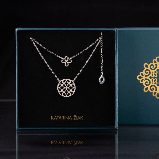 Two-row necklace infinity 2