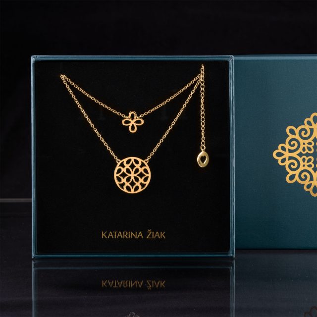 Two-row necklace infinity 2