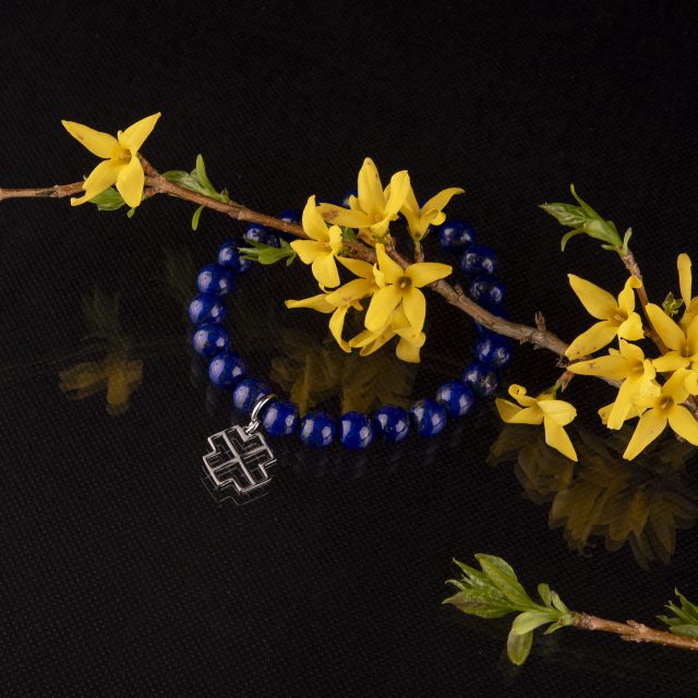 Bracelet Novohrad ornament square 2 - various gemstones