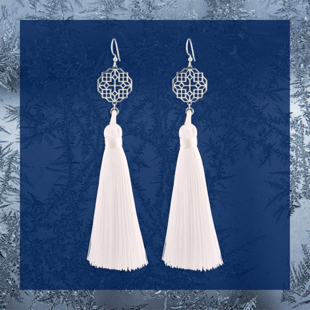 Earrings Novohrad ornament star 1 - tassels