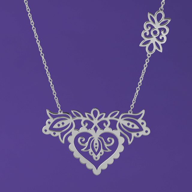 Necklace cifer needlework