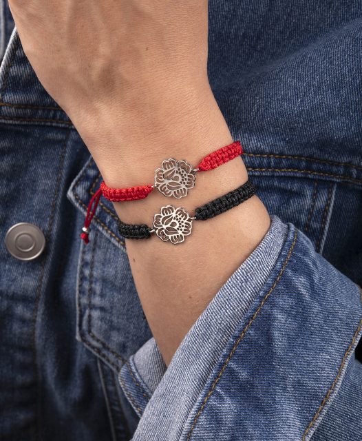 Set - 2x bracelets poppy - cord