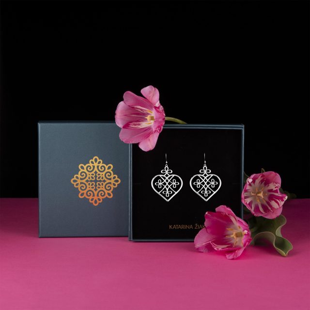 Earrings infinity - heart 1