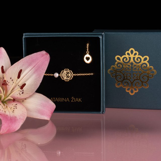 Bracelet poppy – chain + pearl