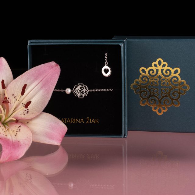 Bracelet poppy – chain + pearl