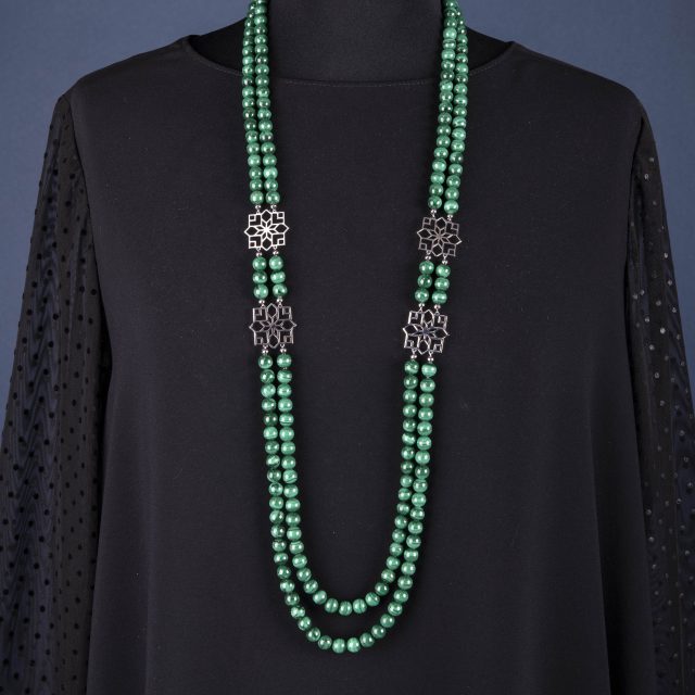 Necklace Novohrad stars - malachite