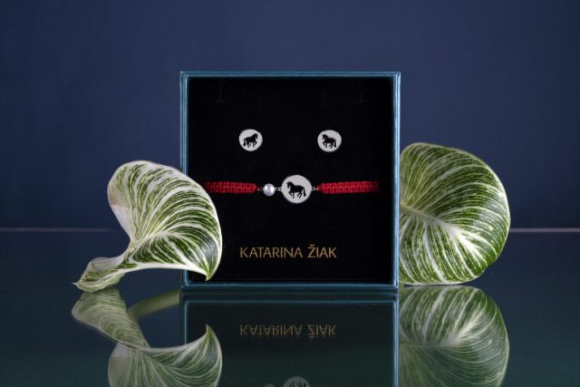 Set Piaffe - studs + bracelet with pearl