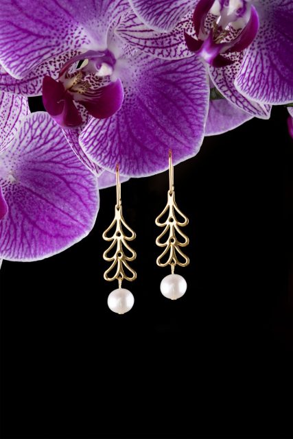Earrings Ábelová - small leaves