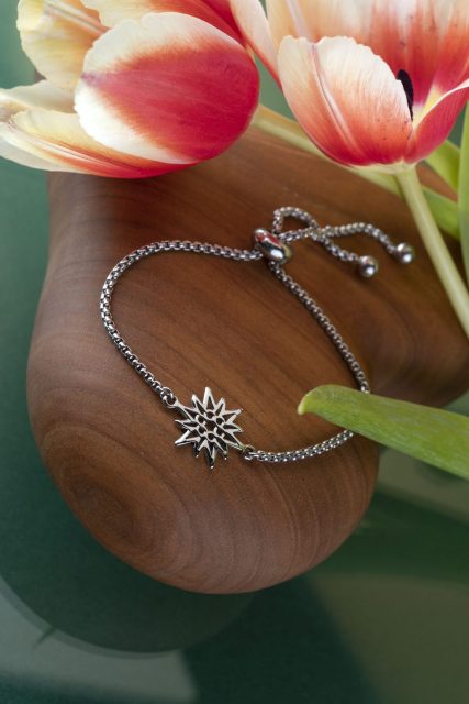 Bracelet edelweiss - sliding chain