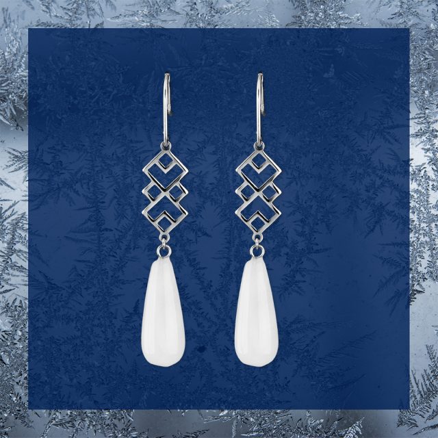 Earrings ornament 2 + tear crystal