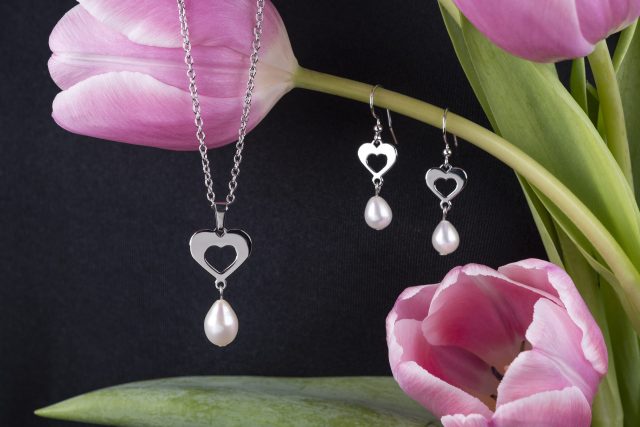 Set - heart ornamentalistics mini + tear pearl